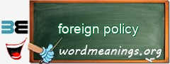 WordMeaning blackboard for foreign policy